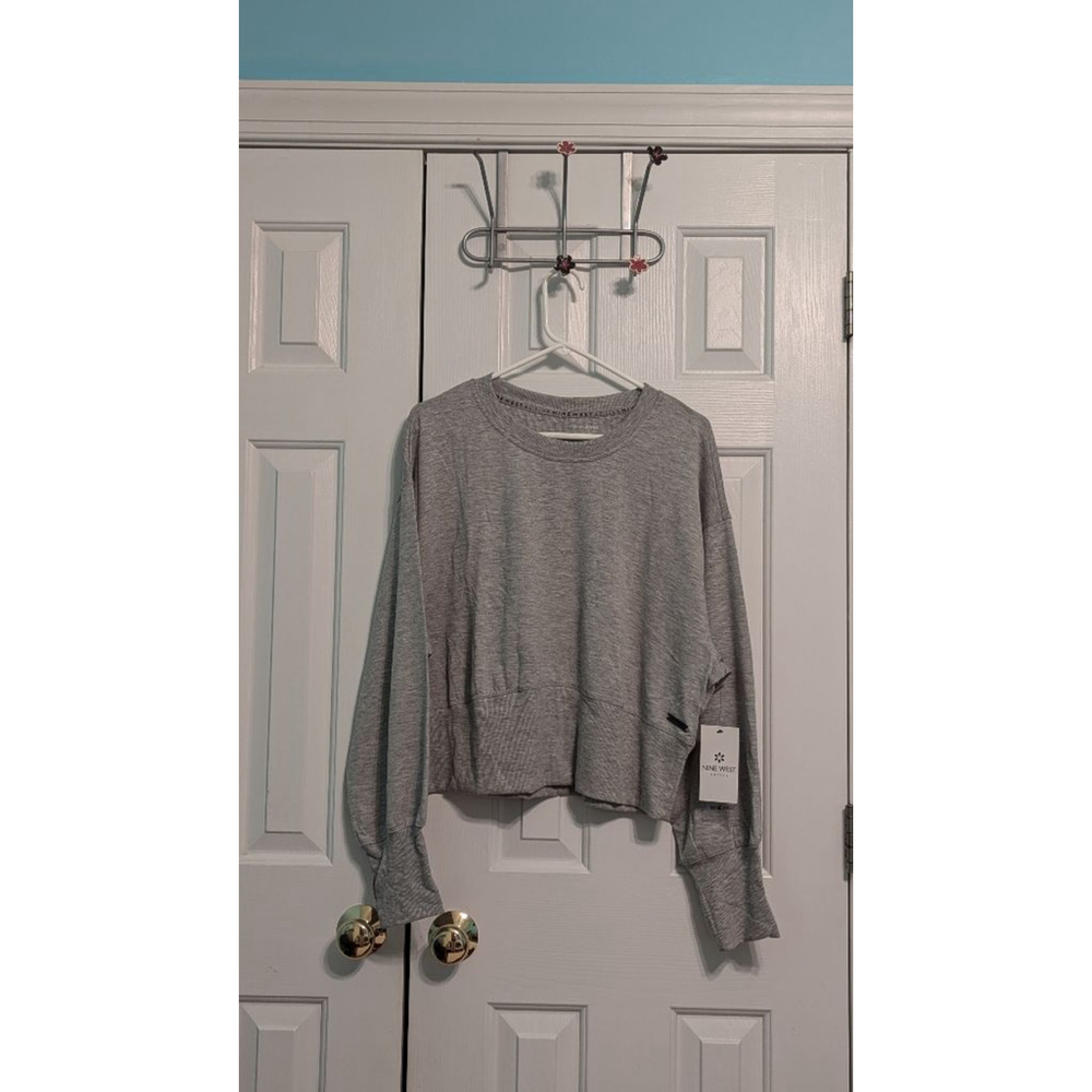 Women's Nine West Active Sweatshirt 2X Grey